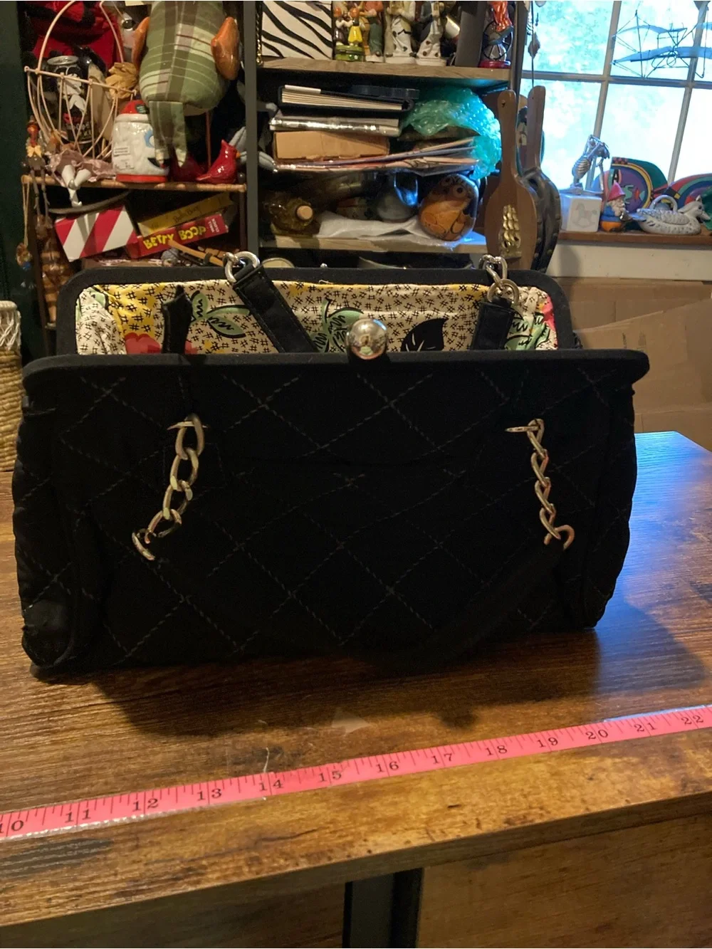 Vera Bradley classic black arm purse